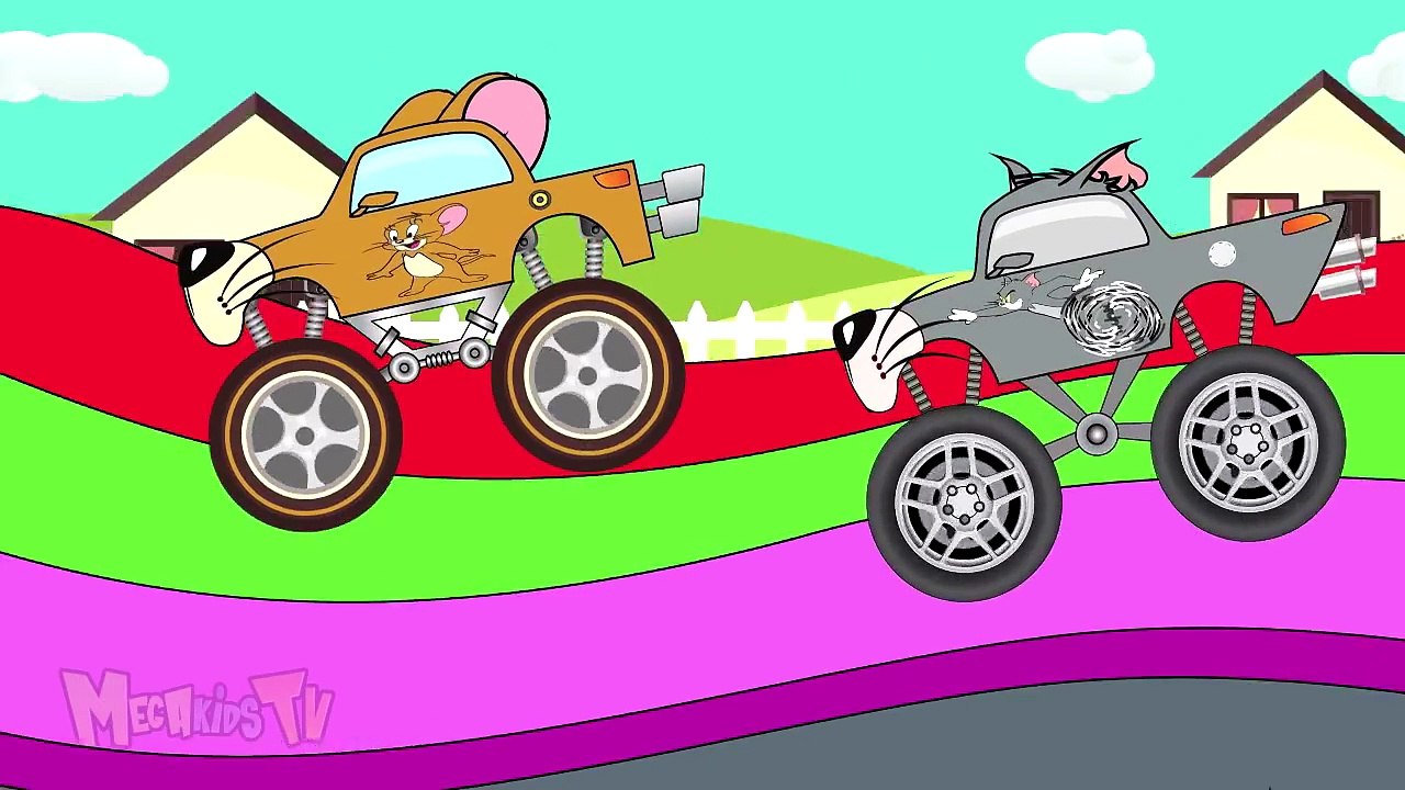 Tom And Jerry Cartoon - Monster Trucks For Children - Kids Video