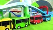 Toy Cars - RACING TRACK: Paws Patrol & Peppa Pig Ride TAYO Bus (타요) Wheels on the Bus Demo!