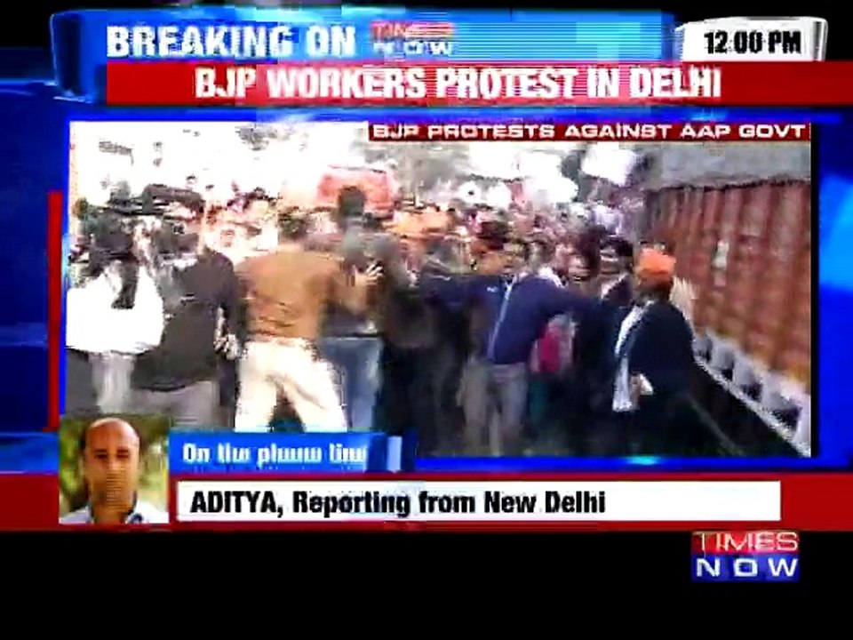 BJP workers protest in Delhi
