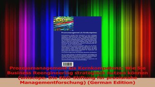 PDF Download  Prozessmanagement als Kernkompetenz Wie Sie Business Reengineering strategisch nutzen Download Full Ebook