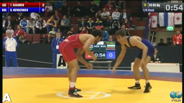 Borislav Novachkov upsets Olympic Champion Toghrul Asgarov at 2014 European Championships