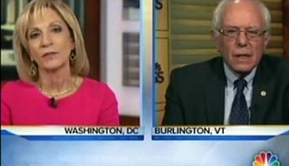 Bernie Sanders did not allow Andrea Mithcell to change the narrative