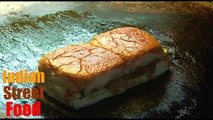 mumbai street food - Dabeli (indian stuff bread) - indian street food cuisine