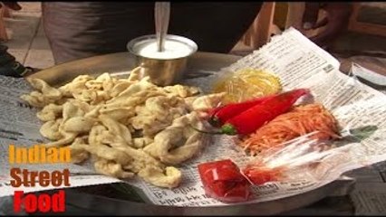 gujarati street food - ganthiya (papdi,vanela,fafda) - street food of india
