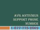 AVG Antivirus  support phone number 1-877-775-2869