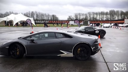DRAG RACE_ Porsche 918 Spyder vs Lamborghini Huracan - Vmax Stealth