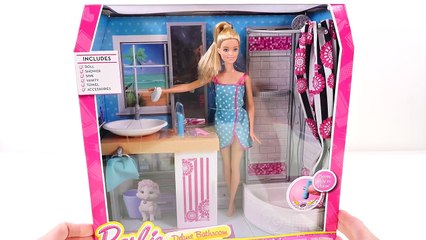 BARBIE Deluxe Doll House Bathroom Accessories Barbie Beauty Play Doh Products (Shopkins)