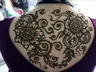 Fancy Back Side Mehandi Tattoo Designs