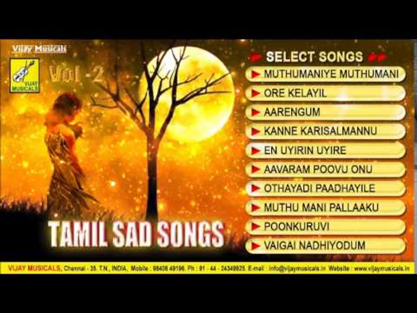 Tamil Sad Songs Juke Box | Vol 2 | S.P.B, K.J.Y, S.Janagi, Chithra - video  Dailymotion