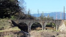 三岐鉄道北勢線 めがね橋 Unusual railway bridge of Japan 