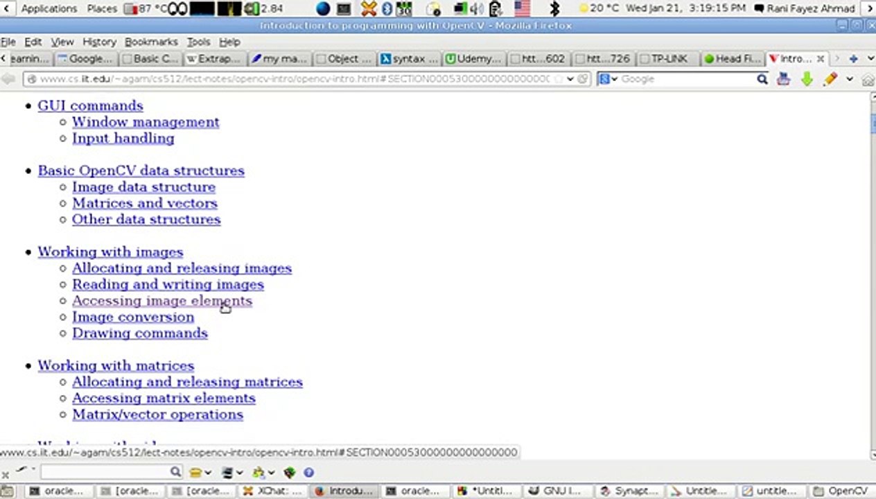 OpenCV Using C++ Lesson 23 Manipulating the contents of CvMat (Arabic Version)