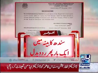 Moula Bakhsh Chandio was given the additional portfolio