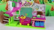 Shopkins Toys Opening New Playset with Blind Bags & Frozen's Anna and Elsa Shopping Cart Basket