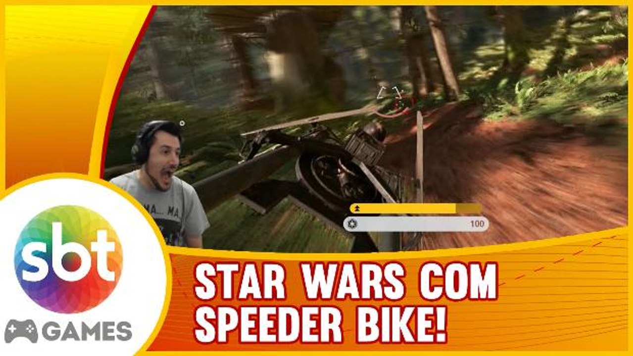 STAR WARS Battlefront - CAÇADA ALUCINANTE com Speeder Bike!