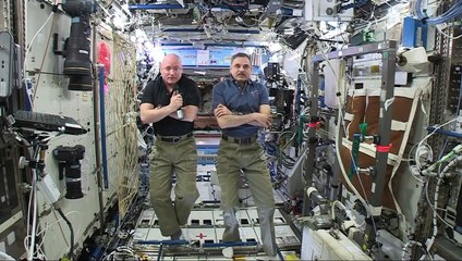 Space Station One Year Crew Talks to Students
