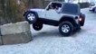 Jeep Tries To Climb Concrete Blocks and Flips Over