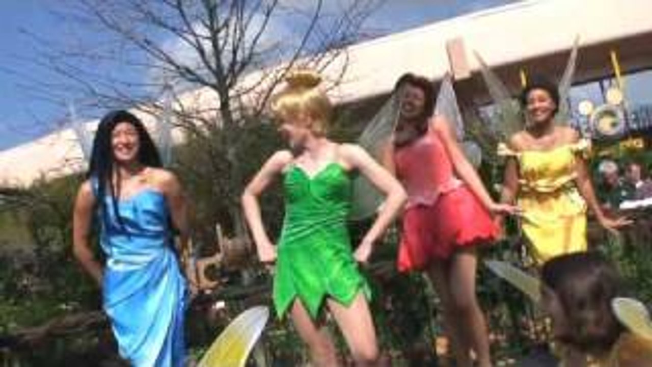 Disney Fairies Epcot Debut at Pixie Hollow - Tinker Bell, Iridessa, Silvermist, Fawn & Ros