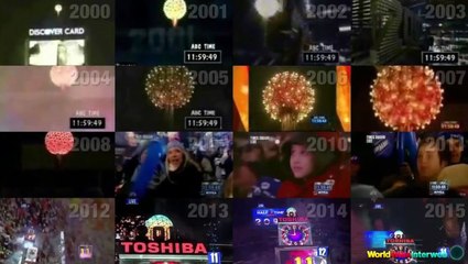 Every Times Square ball drop of the 2000s at once