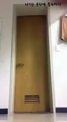 The boy was taking exercise and suddenly washroom door opens!!