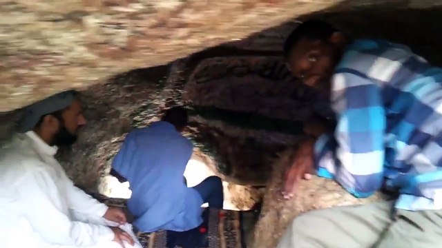 Inside and outside view of Ghar e Saur (The cave of Saur)
