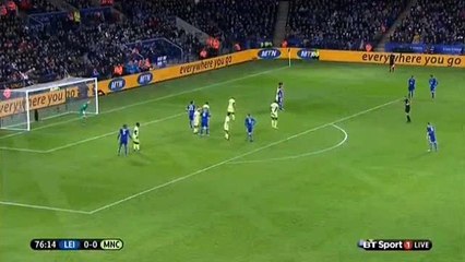 SAVEEEEE Joe Hart Fantastic Save - Leicester vs Manchester City 29-12-2015
