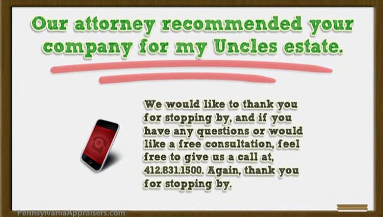 Pittsburgh Appraiser Customer Reviews - 412.831.1500 - Pittsburgh Appraisal Customer Reviews