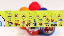 spongebob Peppa Pig Play Doh kinder Surprise Eggs Mickey Mouse Frozen Disney Toys elsa