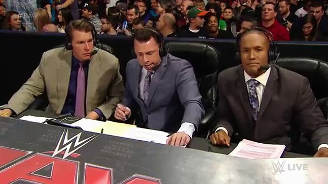 Renee Young updates the WWE Universe on Mr McMahons arrest Raw December 28 2015