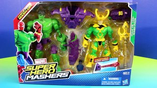 Super Hero Mashers Hulk & Loki With Disney Star Wars The Force Awakens Resistance X-Wing & Pilot