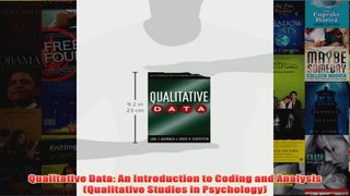 Qualitative Data An Introduction to Coding and Analysis Qualitative Studies in