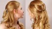 Romantic prom hairstyles for long hair. Bridal hairstyles.
