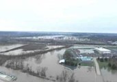 Aerial View of Meramec River During Missouri Floods