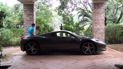 16 Year old drives a brand new Ferrari 458 Spider in the rai