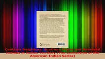 Download  Contrary Neighbors Southern Plains and Removed Indians in Indian Territory The PDF Online