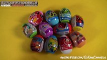 10 1 Surprise Eggs UNBOXING Super Mario Disney Monsters Spider Man Mickey Mouse Planes Car