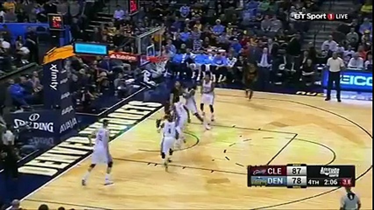 LeBron James fast break reverse dunk