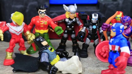 Batman Broken Leg Saved by Avengers Helicopter with Falcon and War Machine Captain America Cast