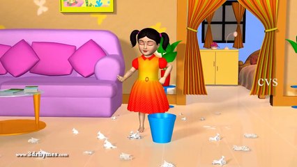 Bits of Paper 3D Animation English Nursery rhyme for children with lyrics