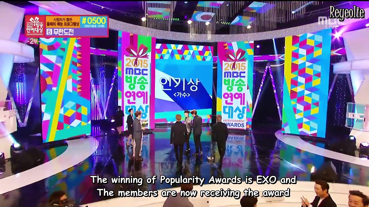[ENG] 151229 EXO - Popularity Awards Winning Speech