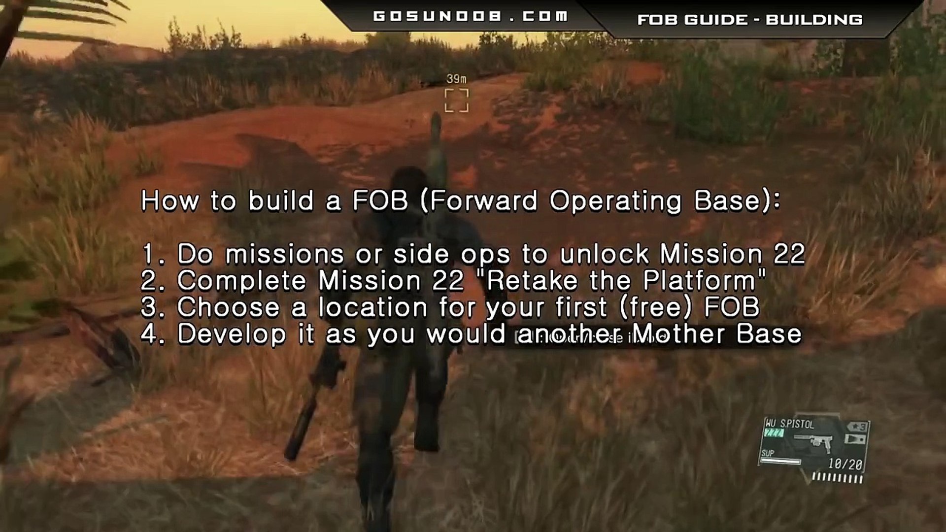 Mgsv The Phantom Pain How To Build Fob Forward Operating Base Guide Video Dailymotion