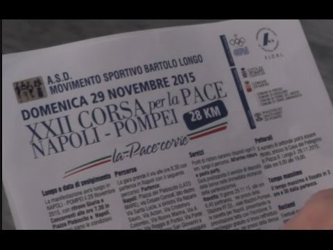 Napoli - Presentata la Corsa per la pace Napoli-Pompei (28.11.15)