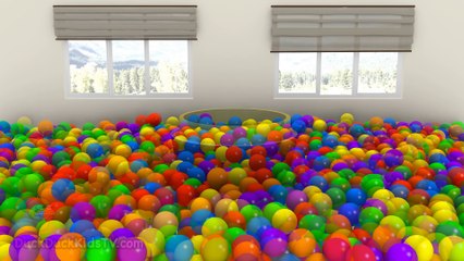 NEW Crazy Ball Pit Show 3D for Kids to Learn Colors with Giant Surprise Eggs Balls [DuckDuckKidsTV]