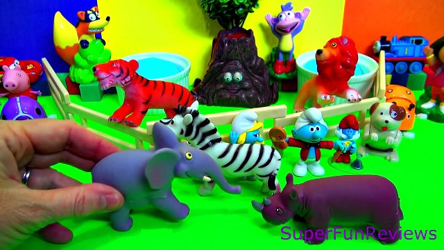 Happy Cute Zoo Animals Toy Review with a surprise FUN ending