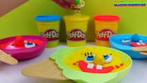 Play Doh Ice Cream Surprise Eggs SpongeBob Patrick Star Eugene H Krabs Toys