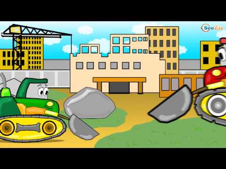 Cartoons for Children Heavy Vehicles - Excavator & Truck Construction Equipment For Kids