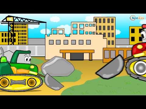 Cartoons for Children Heavy Vehicles - Excavator & Truck Construction Equipment For Kids