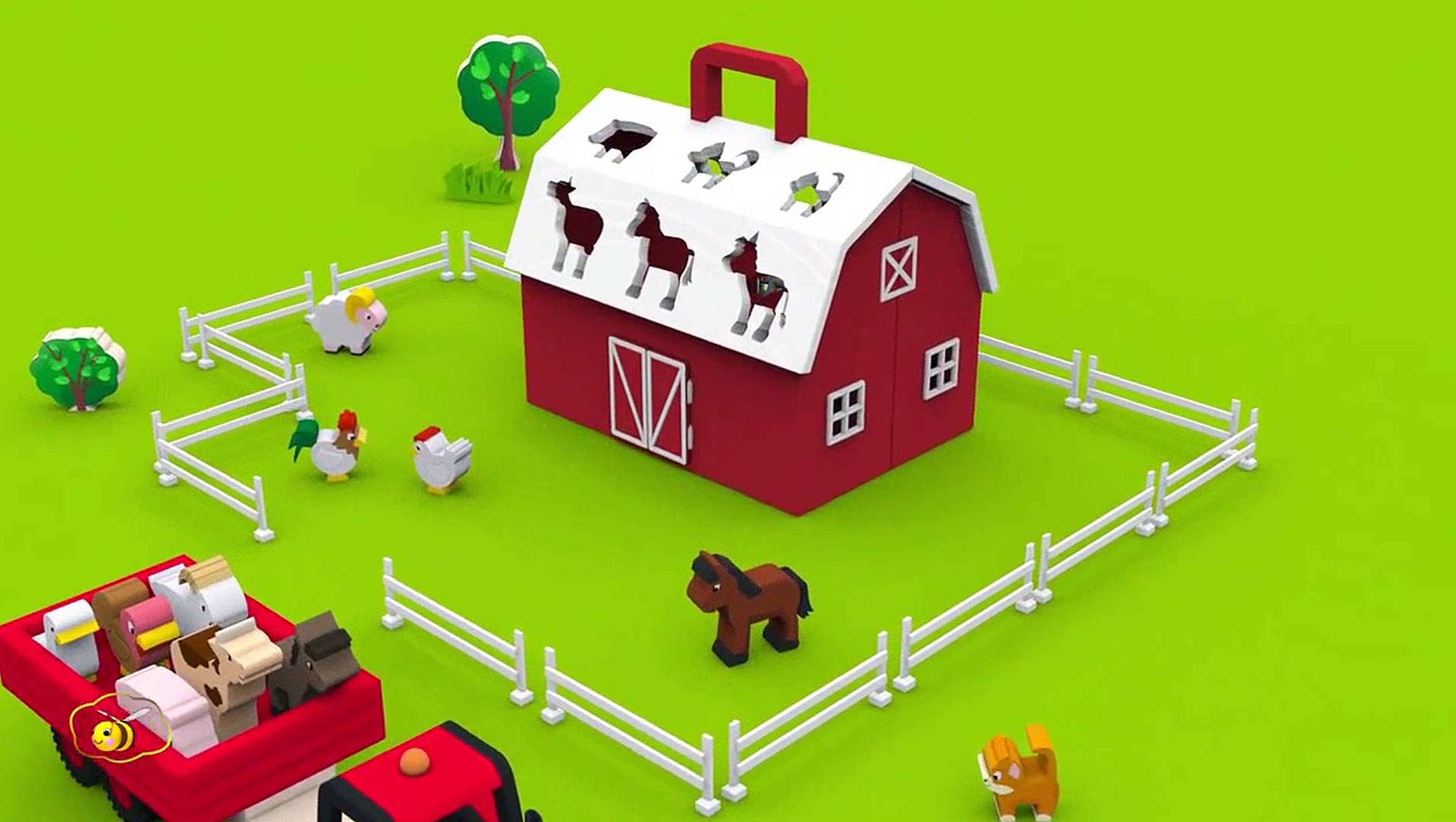 Apprendre les animaux de la ferme et leurs cris. Dessins animés pour bébés  en français. Learn Frenc - Vidéo Dailymotion