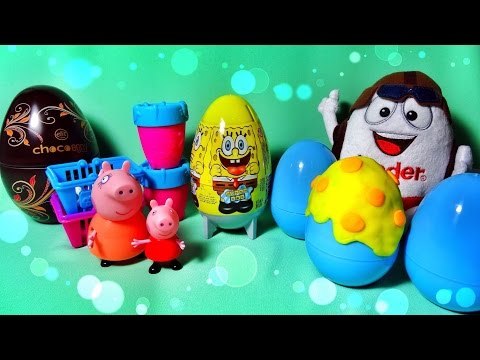 ✔ Шоколадные яйца - Киндер Сюрприз. Новые герои - Свинка Пеппа. Видео для детей / Peppa Pig Toy ✔