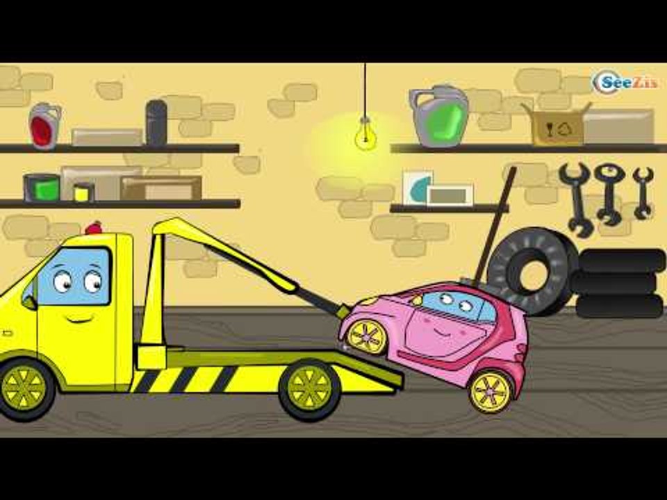 Bajka dla dzieci o samochody -  laweta i samochód  | cartoons for kids about tow truck and cars