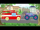 Wóz strażacki Monster Trucks for kids Straż Pożarna Ogień Fire Brigade - Bajki dla dzieci